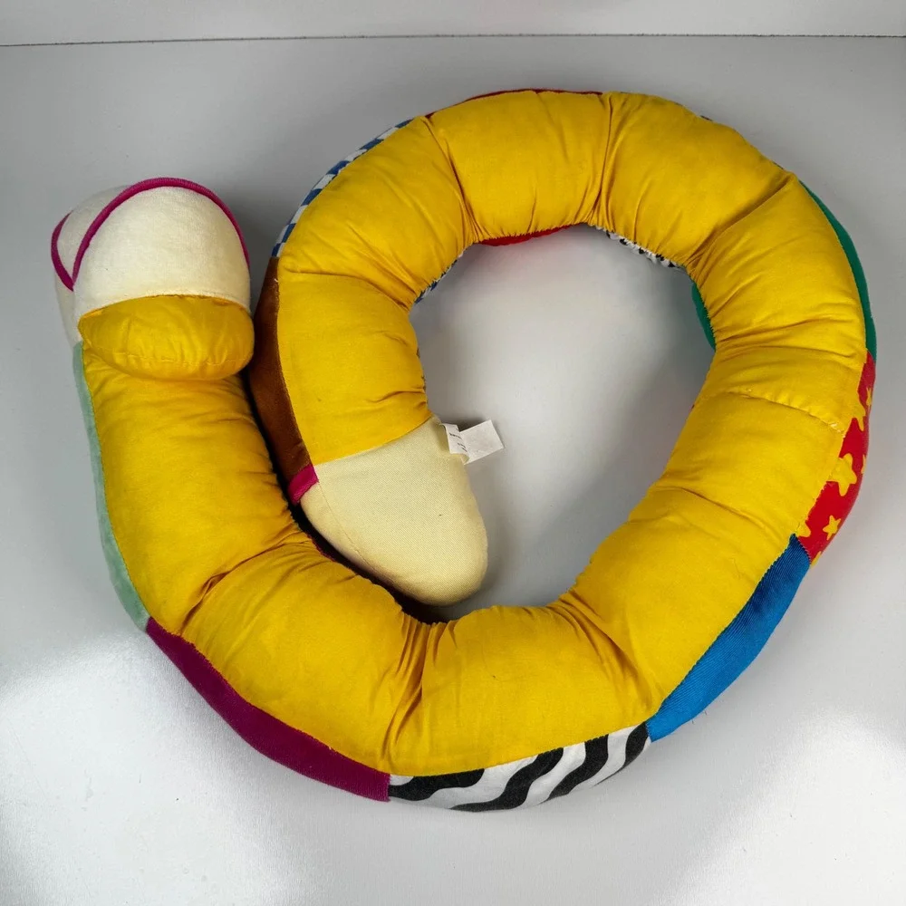 BRIO Soft Patchwork Snake Plush Vintage Sensory Toy 1993 XL 50